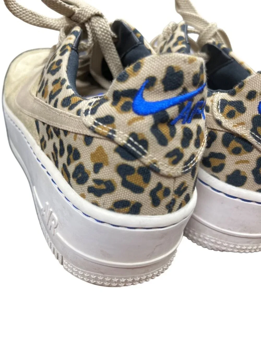 Nike AF1 wms Sage Premium leopard low top tan suede sneakers sz 7.5 SKU 10-521